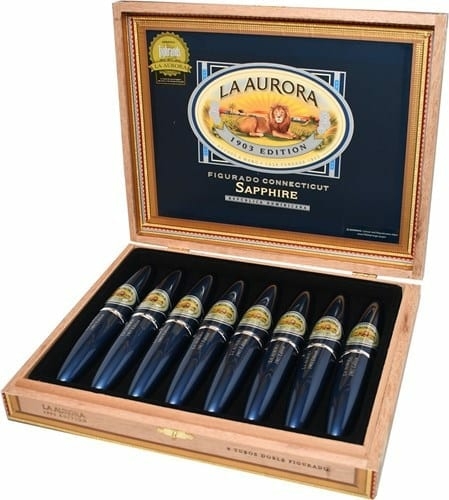 La Aurora Preferidos Sapphire Doble Figurado No 2 Tubos