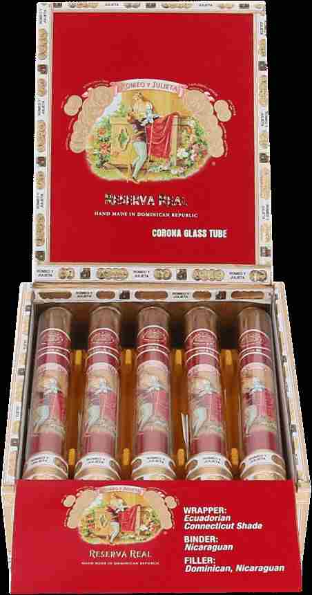 Romeo y Julieta Reserva Real Corona Glass Tube